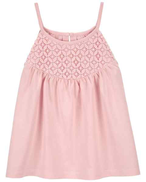 Carter's Kid Girl Pink Crochet Tank Top