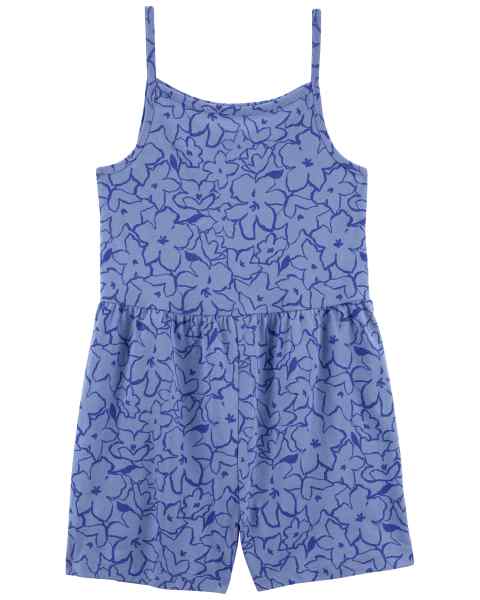 Carter's Kid Girl Blue Floral Romper