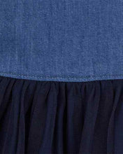 Cargar imagen en el visor de la galería, OshKosh Kid Girl Denim and Tulle Long Sleeve Dress
