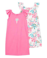 Carter's 2pc Kid Girl Pink Floral Gowns Sleepwear Set