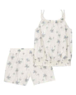 Carter's 2pc Kid Girl Palm Print Top & Shorts Set