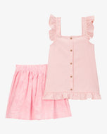 Carter's 2pc Kid Girl Pink Top & Skort Set