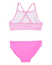 Load image into Gallery viewer, Carter&#39;s 3pc Kid Girl Flamingo Rashguard &amp; Bikini Swimsuit
