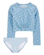 Carter's 2pc Kid Girl Blue Swim Set