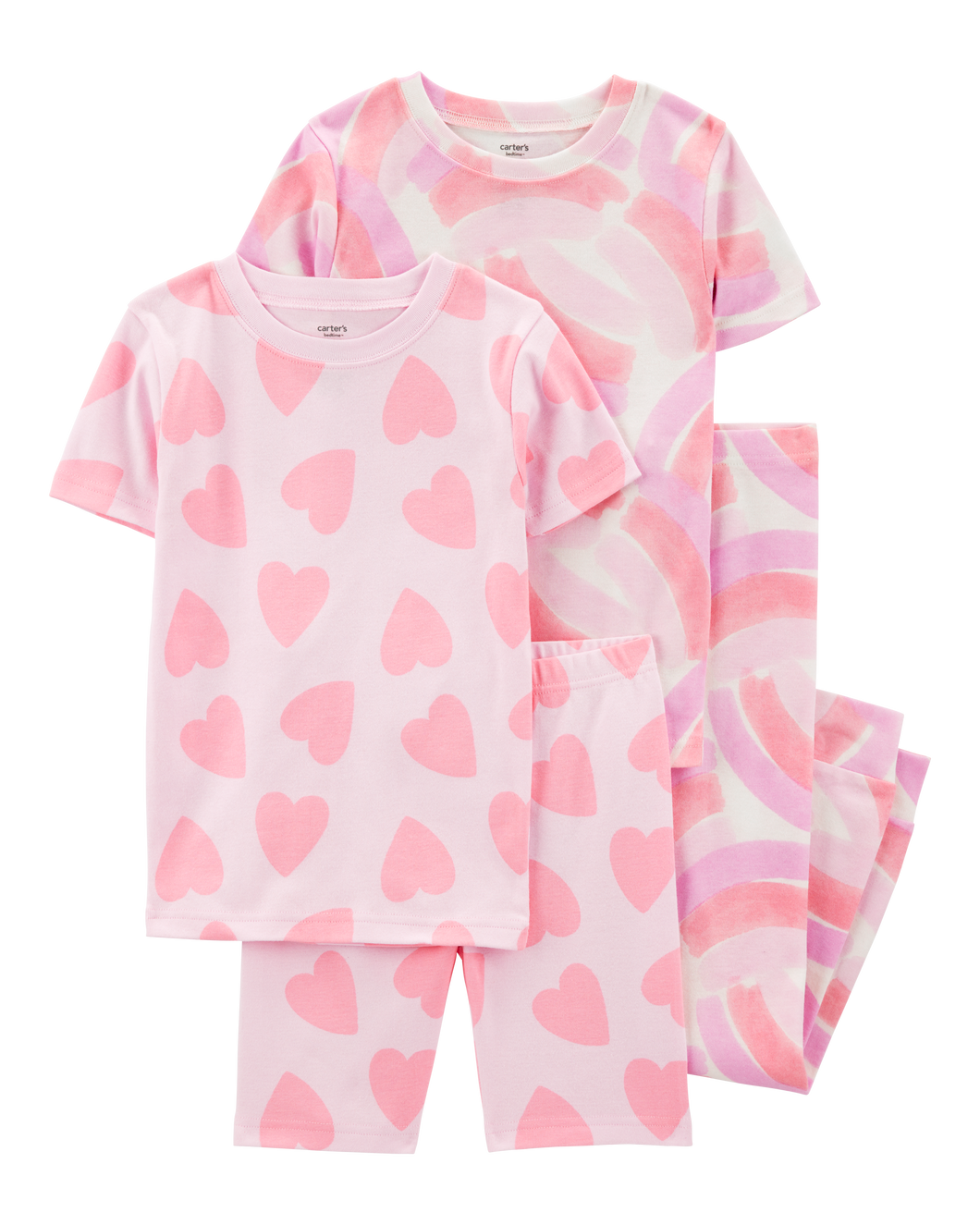 Carter's 4pc Kid Girl Pink Snug Fit Cotton Pajama Set