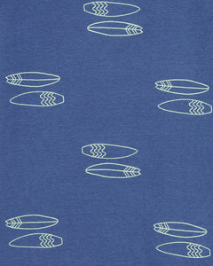 Carter's 4pc Kid Boy Blue Sharks Pajama Sleepwear Set