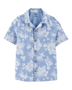 Oshkosh Kid Boy Floral Button-Front Shirt