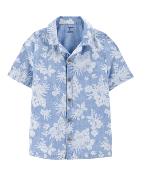 Oshkosh Kid Boy Floral Button-Front Shirt