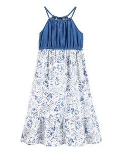 OshKosh Kid Girl Blue Floral Dress