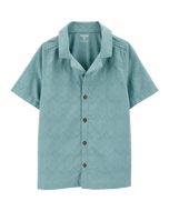 Oshkosh Kid Boy Teal Button-Front Shirt