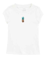 Carter's Kid Girl White Pineapple Tee
