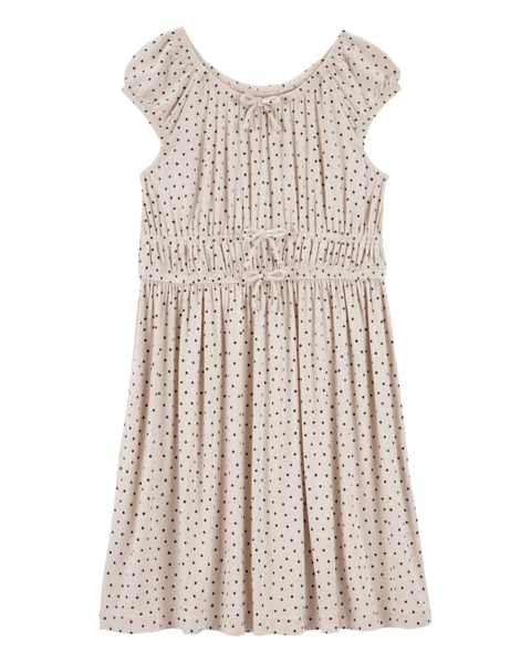 Carter's Kid Girl Beige Dots Dress