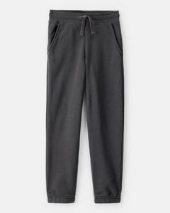 OshKosh Kid Boy Dark Grey Fleece Drawstring Joggers