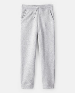 OshKosh Kid Boy Grey Fleece Drawstring Joggers