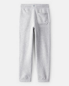 OshKosh Kid Boy Grey Fleece Drawstring Joggers