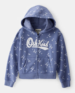 Oshkosh Kid Girl Blue Hearts Hoodie