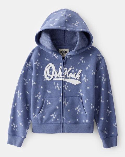Oshkosh Kid Girl Blue Hearts Hoodie