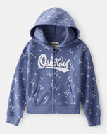 Oshkosh Kid Girl Blue Hearts Hoodie