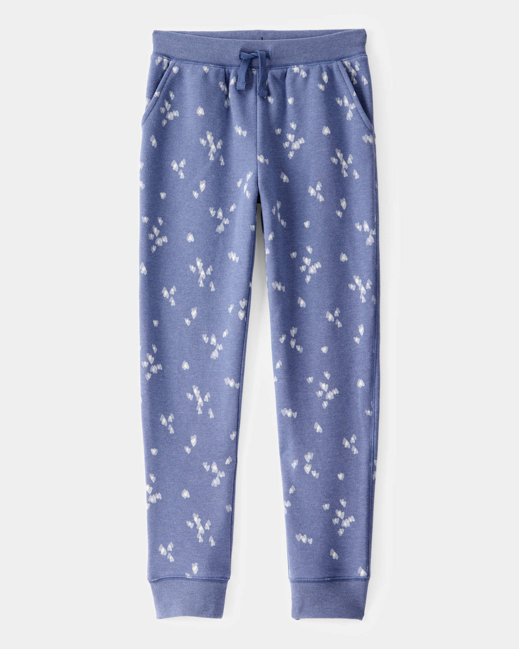 OshKosh Kid Girl Blue Fleece Drawstring Joggers