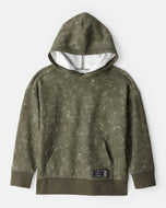OshKosh Kid Boy Green Acid Wash Print Hoodie