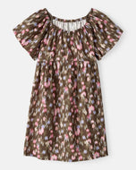 OshKosh Kid Girl Brown Floral Dress
