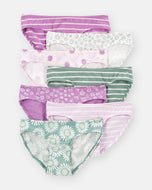 Carter's 7pc Kid Girl Purple/ Green Floral Cotton BIKINI Briefs (NEW CODE)