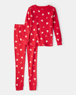 Carter's 2pc Kid Neutral Red Hearts Valentine Pajama Set