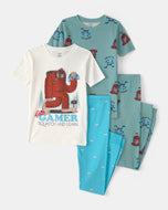 Carter's 4pc Kid Boy Epic Gamer 'Squatch And Learn Pajama Sleepwear Set