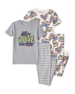 Carter's 4pc Kid Boy Grey Cruise Pajama Sleepwear Set