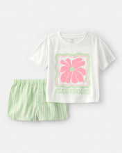Load image into Gallery viewer, Carter's 2pc Kid Girl 'Club Snooze' Top &amp; Shorts Pajama Set
