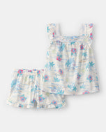 Carter's 2pc Kid Girl Beach Top And Shorts Set
