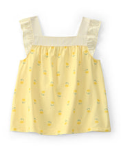 Cargar imagen en el visor de la galería, Carter's 2pc Kid Girl Yellow Floral Top &amp; Shorts Pajama Set
