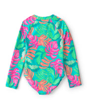 Carregar imagem no visualizador da galeria, Carter's Kid Girl Multi Color Leaves Long-Sleeve Swimsuit
