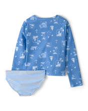 Carregar imagem no visualizador da galeria, Carter's 2pc Kid Girl Sailboat Print Long-Sleeve Rashguard Swim Set
