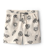 Carter's Kid Boy Beige Beach Print Shorts