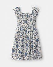 Load image into Gallery viewer, Oshkosh Kid Girl Blue/White Floral Dress
