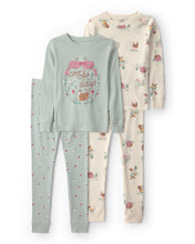 Load image into Gallery viewer, Carter's 4pc Kid Girl 'Cozy Days' Long-Sleeve Sleepwear Set
