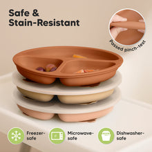 Load image into Gallery viewer, Keababies 1pc Prep Silicone Suction Plate WITH LID - Terra Cotta
