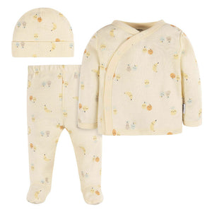 Gerber 3pc Baby Neutral Yellow Fruit Set