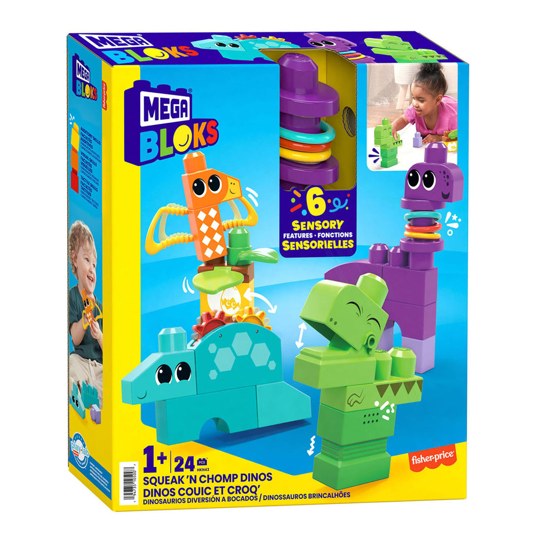 Mega Bloks 24pc Squeak 'n Chomp Dinos