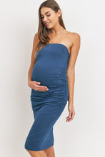 Cargar imagen en el visor de la galería, Hello Miz Strapless Maternity Bodycon Tube Dress - Teal
