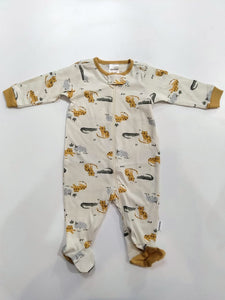 Gerber Baby Boy Animals Zip-Up Footie Coverall Sleepwear