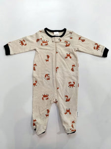 Gerber Baby Boy Fox Zip-Up Footie Coverall Sleepwear