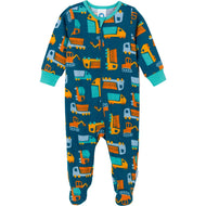 Gerber Baby Boy Construction Zip-Up Footie Coverall Sleepwear