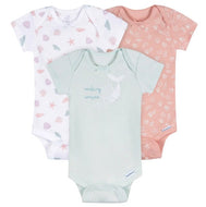 Gerber 3pc Baby Girl Making Waves Bodysuit Set