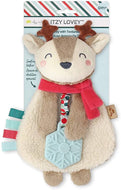 Itzy Ritzy - Brinquedo de pelúcia e mordedor Holiday Itzy Lovey™ - Jolly the Reindeer