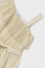 Load image into Gallery viewer, Mayoral Kid Girl Gold Pleated Dress
