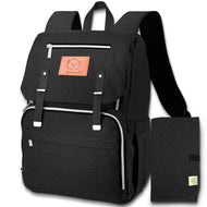 KeaBabies Explorer Diaper Backpack - Trendy Black
