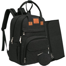 Load image into Gallery viewer, KeaBabies Rove Diaper Backpack - Trendy Black
