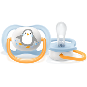 Avent Single Neutral Ultra Air Pacifier (0-6M |Blue Penguin)